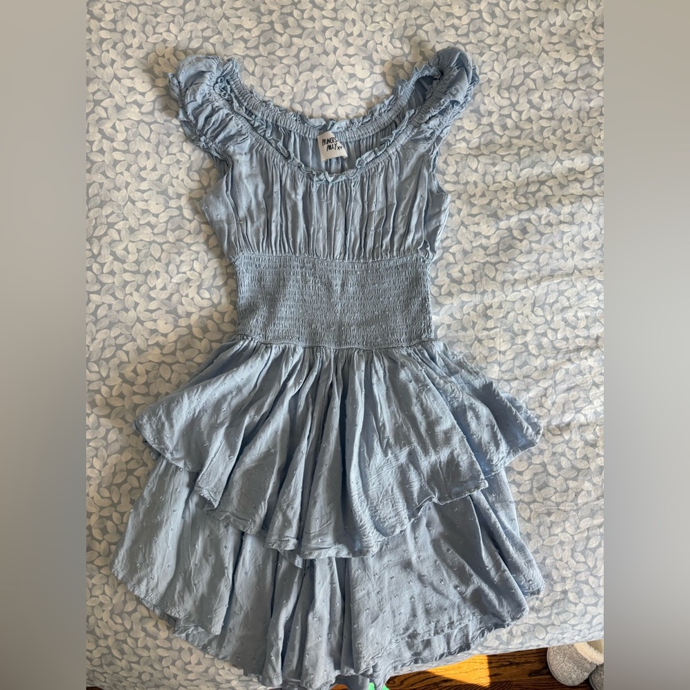 Princess Polly Light Blue Ruffle Dress